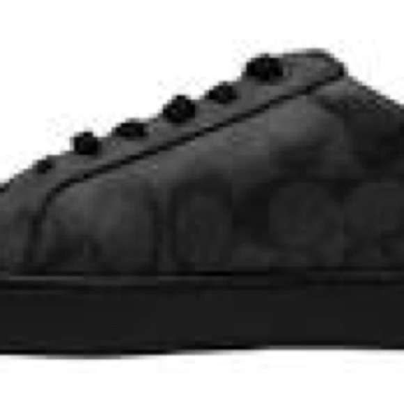 Coach Black Signature Pattern Sneakers - Picture 7 of 8